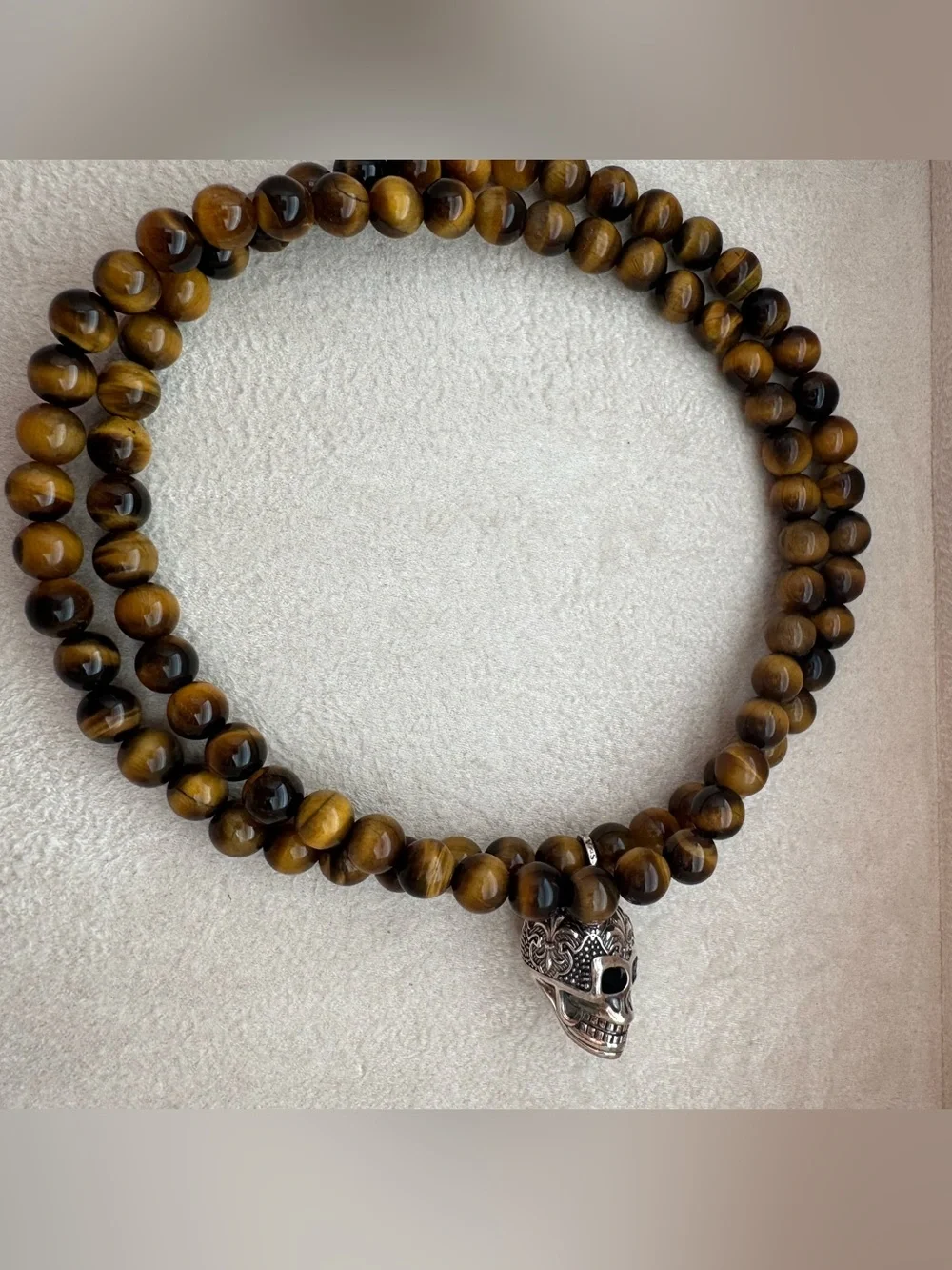 Thomas Sabo KE1639-826-2-L60 Rebel at Heart Tiger’s Eye Maori Skull Necklace